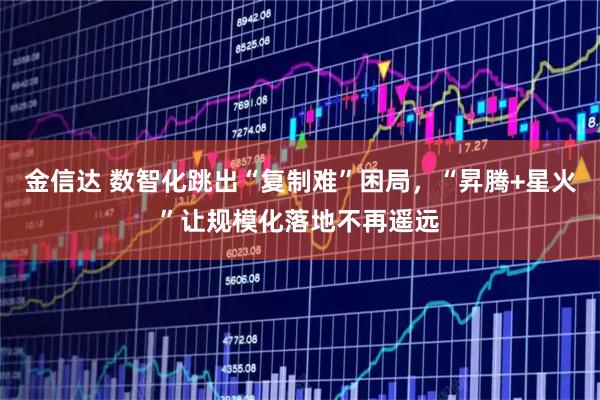 金信达 数智化跳出“复制难”困局，“昇腾+星火”让规模化落地不再遥远